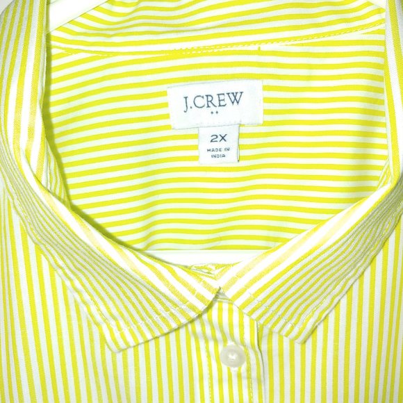 J.Crew Sleeveless button-up shirt in signature fit Size 2X Citrine Ivory - Picture 4 of 6